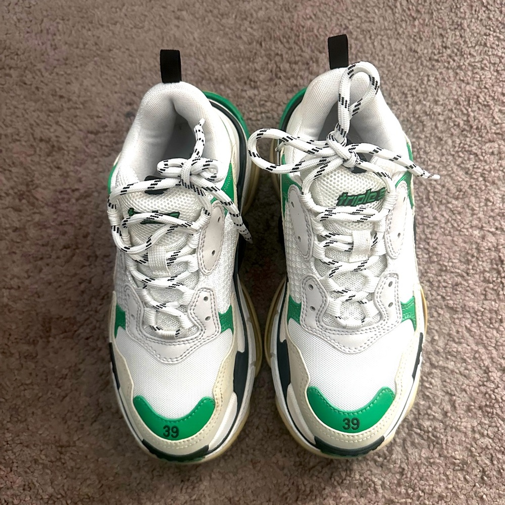 Balenciaga Triple S Leather Sneakers